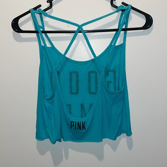 PINK Turquoise “Good Times” Crop Top - Picture 4 of 6